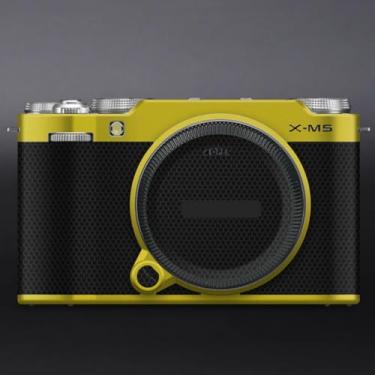 Imagem de X-M5 Adesivo de câmera anti-arranhões revestimento protetor de corpo película protetora capa para FujiFilm X-M5 XM5 (ouro fosco + preto matriz)