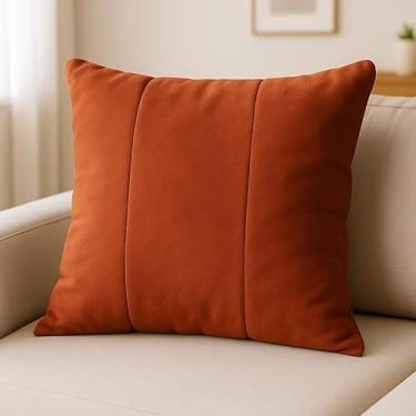 Imagem de Kit Almofada Cheia Em Suede Decorativas 45x45cm (Kit 2 almofada Terracota)