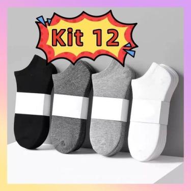 Imagem de Kit 3 a 12 Pares De Meia Soquetes Unisex ótima qualidade - NoBrand, So