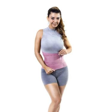 Imagem de Cinta Modeladora Postural Fit Estreita Rosa Tam Eg Salvapé