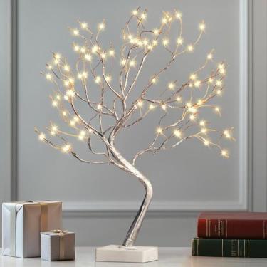 Imagem de Árvore de Natal artificial EAMBRITE 17" Silver 108 LED 8 modos