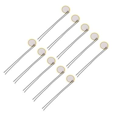Imagem de uxcell 10 discos piezoelétricos 18 mm acústico captador transdutor microfones trigger buzzer bateria guitarra