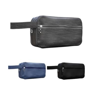 Imagem de Necessaire Bolsa Unissex Estojo Grande Condado Organizadora Viagem Alça Organizador Trabalho Maquiagem Cosmeticos (Cinza)