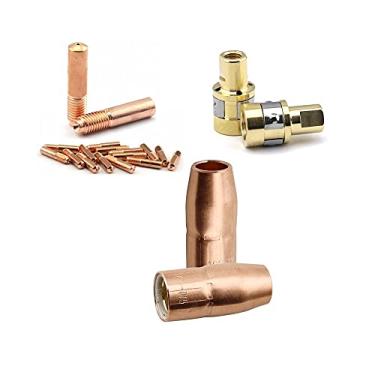 Imagem de Kit de acessórios WeldingCity MIG pistola de solda 0,58 cm (ponta de contato - bocal de gás - difusor de gás) para Miller Millermatic M-100/150 Hobart H-9/10 de 100-150 Amp