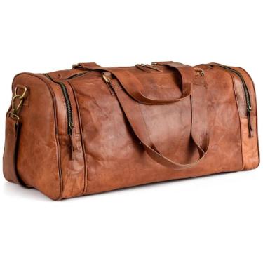 Imagem de Bolsa de Viagem Masculina Vintage Clássica de Couro 45L, BERLINER BAGS, Marrom