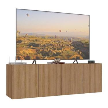 Imagem de Rack para Tv até 50 Polegadas com 4 Portas Suspenso Multimóveis Mp1070 Rustic