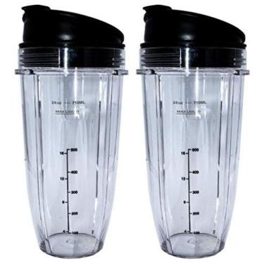 Imagem de Ninja Copo Substituição Tampa Vedação Sip N, Compatível Nutri Ninja Auto IQ e Liquidificadores Duo 66ml, BLENDIN 8541987784, Água