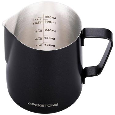 Imagem de Jarra Leiteira Cremeira 350 mL Aço Inoxidável de Grau, APEXSTONE ESP12 CC 115, Prateado