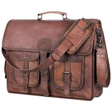 Imagem de KPL Bolsa, Pasta de Couro de Grão para Laptop Masculina