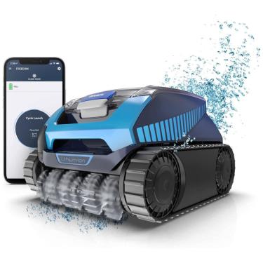 Imagem de Robô Aspirador de Piscina sem Fio com 4 Modos de Limpeza e Mapeamento Inteligente para Piscinas de 15 Metros, 110V, Polaris FREEDOM, Azul