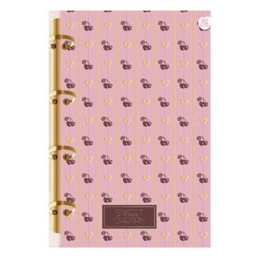 Imagem de caderno fichário colegial 160 folhas sweetcherry (rosa)