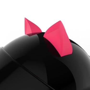 Imagem de Orelha de Gato para Capacete - Acessórios para Moto Personalizáveis com Fita Dupla Face Forte (Rosa Pink)