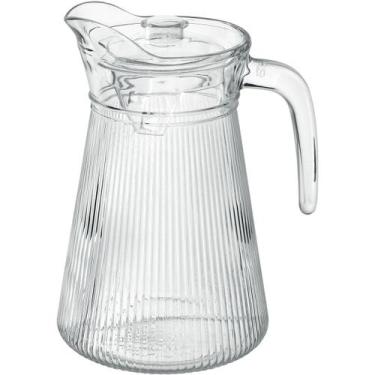 Imagem de Jarra suco água acrilico vidro 1,6 litros transparente com alça - HOME