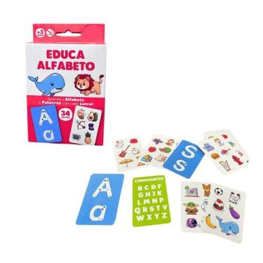 Imagem de Jogo de Cartas Alfabeto Autista Inclusão Criatividade Diversão Pedagóg
