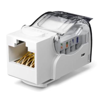 Imagem de Cat6 Keystone Jack Toolless, pacote com 25 unidades, VCE Slim Profile,