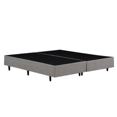 Imagem de Base Box King Size Bipartido 193x203cm Estrutura Madeira Eucalipto Reforcada Suporte 150kg/m
