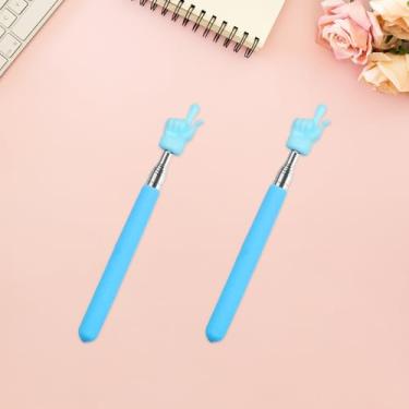 Imagem de 2 peças de dedo telescópico para professor, ponteiro extensível, ponteiros de professor para sala de aula, ponteiro de mão retrátil bastão de ponteiro de dedo para escola primária, jardim de infância