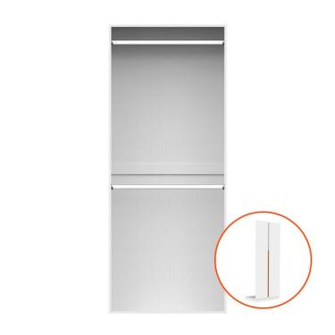 Imagem de Guarda-Roupa Modulado com Cabideiros New Tuyo 2 Portas Articuladas Branco 90 cm