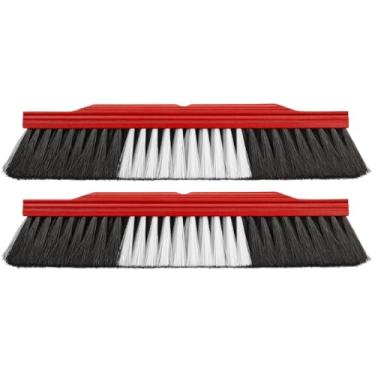 Imagem de Kit 2 Vassoura de Pelos Sintéticos 40cm Base de Madeira Média – Ideal para Piso Liso, Cerâmica e Piso Frio | Limpeza Doméstica Suave e Eficiente | Cerdas Macias Sem Riscar | Sem Cabo