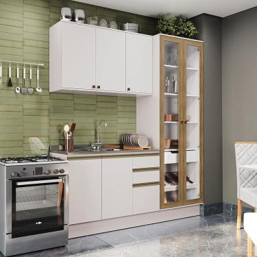 Imagem de Cozinha Compacta Celeste Kappesberg 100% Mdf Branco 192cm