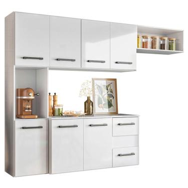 Imagem de Cozinha Compacta Suspensa Juliete 7 Portas 2 Gavetas Nicioli Branco