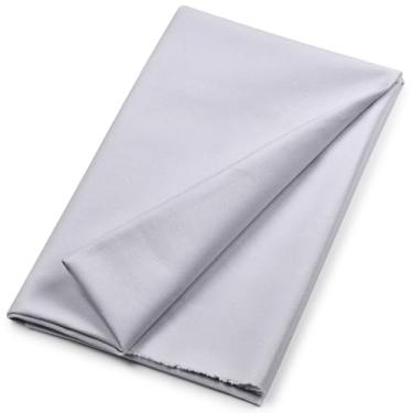 Imagem de Tecido de lona 100% algodão 283 g 140 cm por jarda, tecido natural de pato têxtil peso médio para pintura, costura, artesanato, bordado, bolsa, decoração de casa feita à mão (1 jarda, branco)