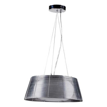 Imagem de Pendente Oriente 3xe-27- Aramado E Vidro Cor Produto Cromado