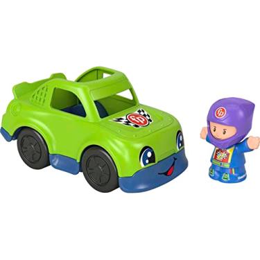 Imagem de Fisher-Price Carrinho de corrida Little People para crianças em idade pré-escolar de 1 a 5 anos