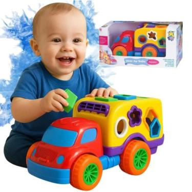 Imagem de Brinquedo Didático Infantil de Encaixar Caminhão - Divertoys
