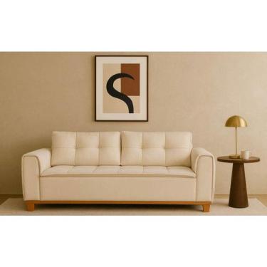 Imagem de Sofá Living Fixo Luxo Rafaela Slim Vários Tecidos - MaC, 2,40