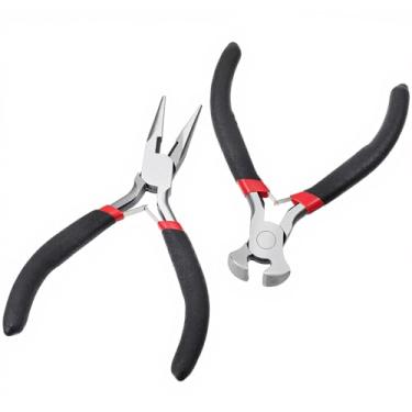 Imagem de Kit de reparo de zíper, alicate de corte final e mini alicate de ponta de agulha, ferramenta de reparo de zíper, ferramenta de zíper de fixação manual, 2 peças