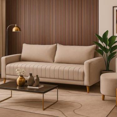 Imagem de Sofá Fixo 2 Lugares para Sala Living 182cm Roma - Konfort King