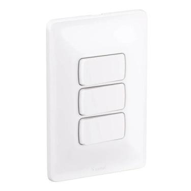 Imagem de Conjunto Interruptor Simples Triplo 680102 Pial Zeffia - Pial Legrand