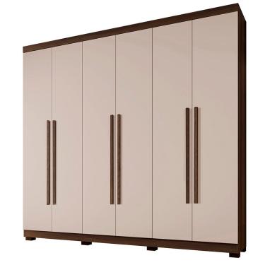 Imagem de Guarda Roupa New Master 6 Portas Benetil Imbuia/off White