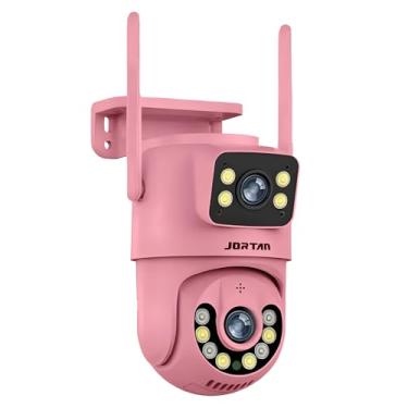 Imagem de Câmera de Segurança Externa Wi-Fi 4MP Dupla Lente PTZ (3,6mm+6mm) com Visão Noturna Colorida, Rastreamento de Objetos, Áudio Bidirecional, H.265, App YOOSEE