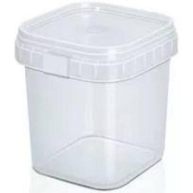 Imagem de Pote Quadrado Transparente 220ml - Ideal para Bolos