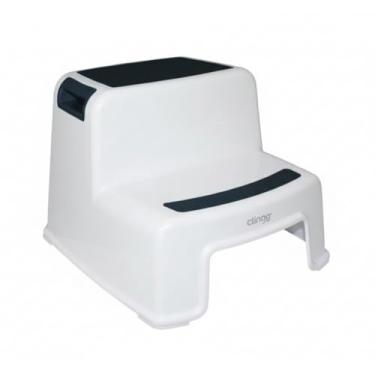 Imagem de Escadinha Infantil Degrau Banquinho Infantil Antiderrapante com 2 Degraus para Banheiro e Uso Diário, Banquinho Versátil (Azul)