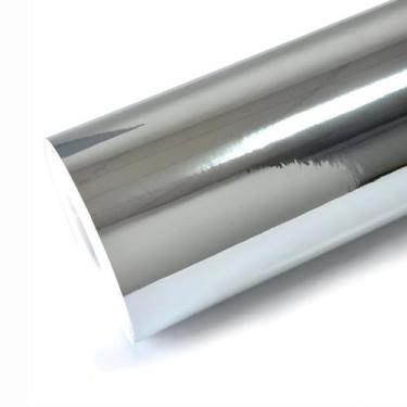 Imagem de Adesivo Vinil Cromado Prata Semi Espelhado Geladeira 3m X 1m - BG Ades