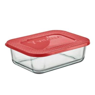 Imagem de Pote Retangular Natural com Tampa  1l 8000 - Vitazza