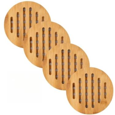 Imagem de Descanso de Panela em Bambu Kit com 4 unidades