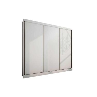Imagem de Guarda Roupa Casal 3 Portas de Correr e 8 Gavetas Diamond Plus Branco - Novo Horizonte