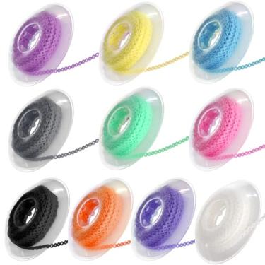 Imagem de 4,5 m de correntes elétricas de aparelhos ortodônticos, 10 rolos, tamanhos de filamento curto e longo, ideal para alinhamento de dentes