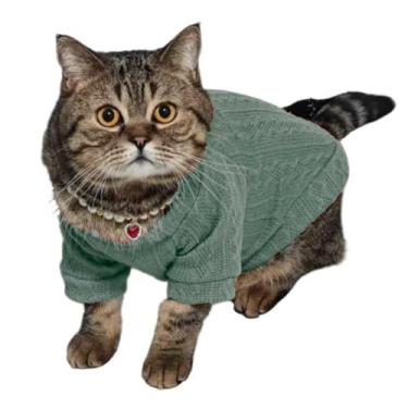 Imagem de Roupas de gatinho, suéteres para cães e gatos, para animais de estimação, fantasia de outono e inverno, casaco para gatos pequenos, médios, cães, meninas, meninos, serve de 1 a 10 kg