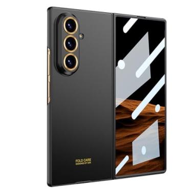 Imagem de LTLMYDAM Capa fina para Samsung Galaxy Z Fold 7, protetor de tela integrado, capa minimalista, lente à prova de choque, preta, dobra 7