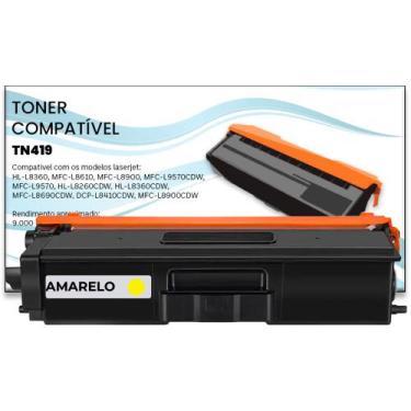 Imagem de Toner TN419 Amarelo compatível para brother HLL8360CDW - Digital Qualy