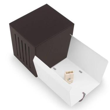 Imagem de Arandela Frisada Parede Externa/Int. 10 Fachos Marrom Kit 03 - Lcg Ele