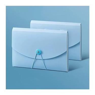 Imagem de WUHUQN Organizador de documentos para pastas de arquivos A4 Pasta de classificação multicamadas de plástico com inserção de grande capacidade bolsa organizadora de notas dois pacotes para escola