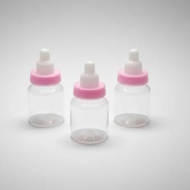 Imagem de Kit Mimo Tema: Chá de Bebê, Fraldas, Festa Revelação Lembrancinha Infantil Decoração de Mesa Doces (10 mamadeira rosa bb)