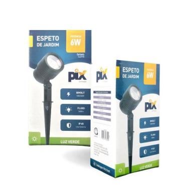 Imagem de Espeto Para Jardim Led Pix 6W Bivolt Preto 6500K Branco Frio