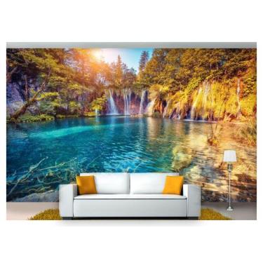 Imagem de Papel De Parede Cachoeira Natureza Sol Céu 3D 6M² Nch150 - Você Decora